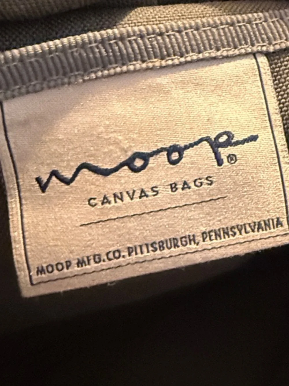 Moop Olive Green Canvas Satchel Crossbody Bag